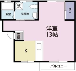 第2辻マンション 303【間取図】 999999 (第2辻マンション（1R）.jpg)