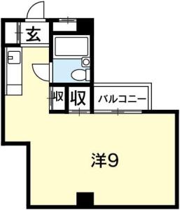 アメリカンパレス 303【間取図】 999999 (アメリカンパレスB'タイプ.JPG)